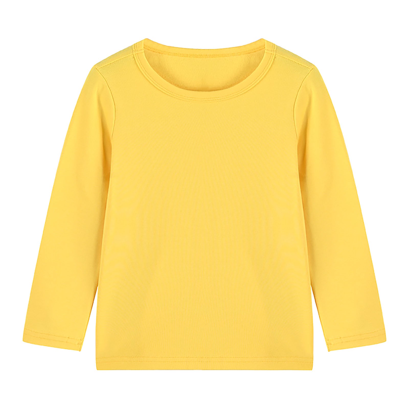 FAIWAD Toddler Boys Girls Basic Solid Color Basic Cotton Tops Long Sleeve Crewneck Plain T-Shirts Kids Casual Pullover Clothes